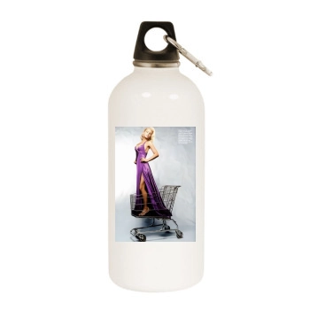 Jessica Simpson White Water Bottle With Carabiner