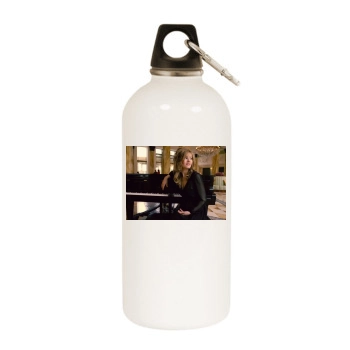 Elisha Cuthbert White Water Bottle With Carabiner