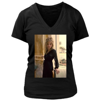 Elisha Cuthbert Women's Deep V-Neck TShirt