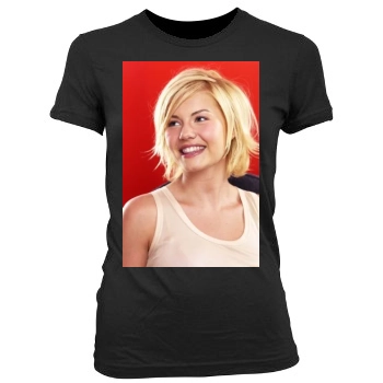 Elisha Cuthbert Women's Junior Cut Crewneck T-Shirt