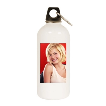 Elisha Cuthbert White Water Bottle With Carabiner
