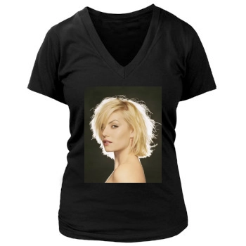 Elisha Cuthbert Women's Deep V-Neck TShirt