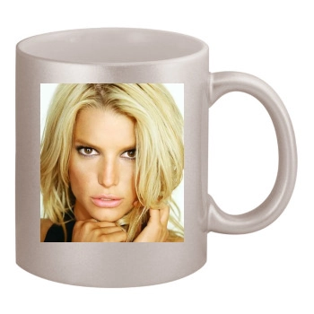 Jessica Simpson 11oz Metallic Silver Mug