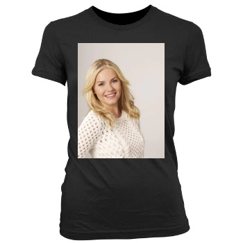 Elisha Cuthbert Women's Junior Cut Crewneck T-Shirt