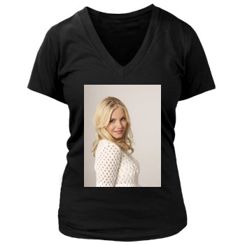 Elisha Cuthbert Women's Deep V-Neck TShirt