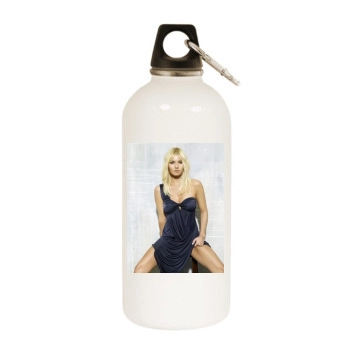 Elisha Cuthbert White Water Bottle With Carabiner