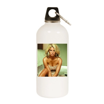 Jessica Simpson White Water Bottle With Carabiner