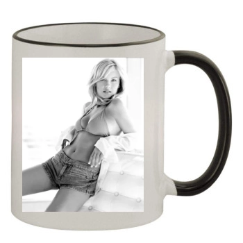 Elisha Cuthbert 11oz Colored Rim & Handle Mug