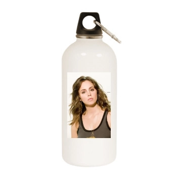 Eliza Dushku White Water Bottle With Carabiner