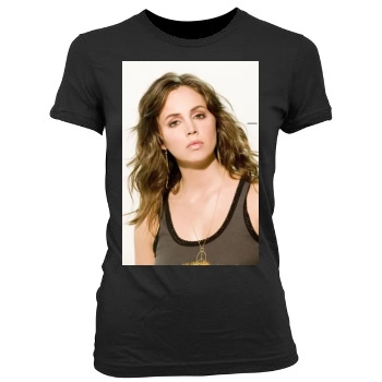 Eliza Dushku Women's Junior Cut Crewneck T-Shirt