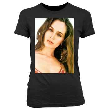 Eliza Dushku Women's Junior Cut Crewneck T-Shirt