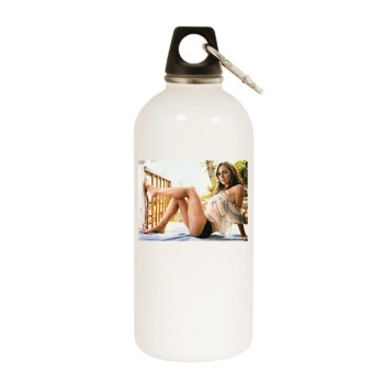 Eliza Dushku White Water Bottle With Carabiner