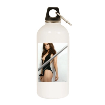 Eliza Dushku White Water Bottle With Carabiner