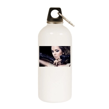 Eliza Dushku White Water Bottle With Carabiner