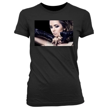 Eliza Dushku Women's Junior Cut Crewneck T-Shirt