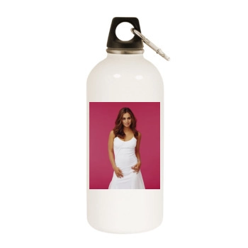 Eliza Dushku White Water Bottle With Carabiner