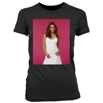 Eliza Dushku Women's Junior Cut Crewneck T-Shirt