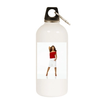 Eliza Dushku White Water Bottle With Carabiner