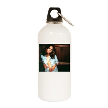 Eliza Dushku White Water Bottle With Carabiner