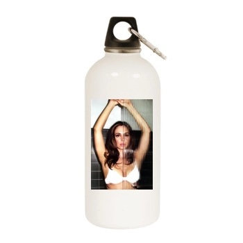 Eliza Dushku White Water Bottle With Carabiner