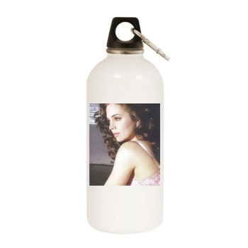 Eliza Dushku White Water Bottle With Carabiner