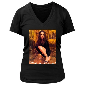 Eliza Dushku Women's Deep V-Neck TShirt