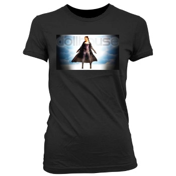 Eliza Dushku Women's Junior Cut Crewneck T-Shirt