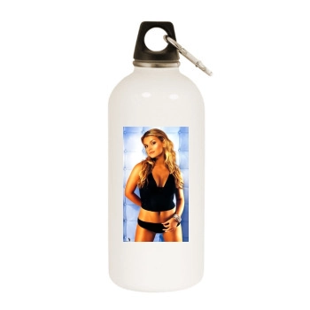 Jessica Simpson White Water Bottle With Carabiner