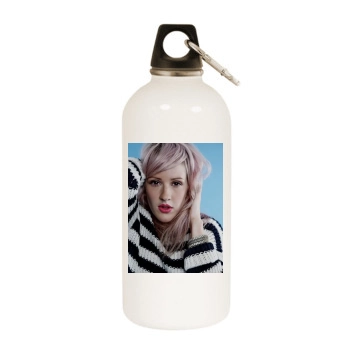 Ellie Goulding White Water Bottle With Carabiner