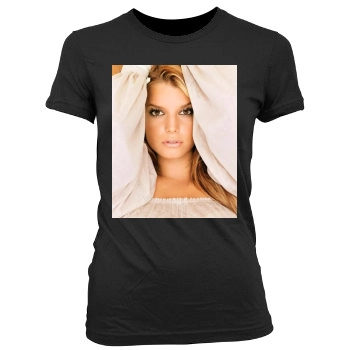 Jessica Simpson Women's Junior Cut Crewneck T-Shirt