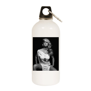 Jessica Simpson White Water Bottle With Carabiner