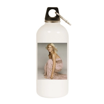 Jessica Simpson White Water Bottle With Carabiner