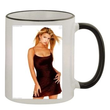 Jessica Simpson 11oz Colored Rim & Handle Mug