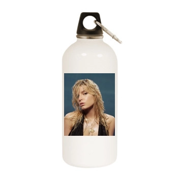 Jessica Simpson White Water Bottle With Carabiner