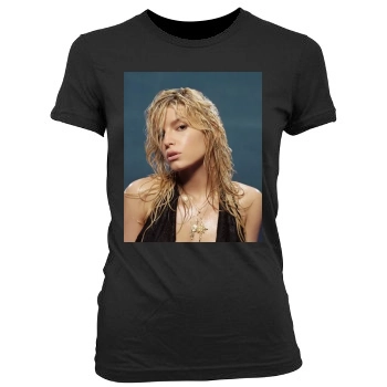 Jessica Simpson Women's Junior Cut Crewneck T-Shirt