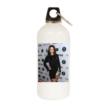 Jessica Szohr White Water Bottle With Carabiner