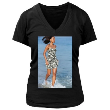 Emanuela de Paula Women's Deep V-Neck TShirt