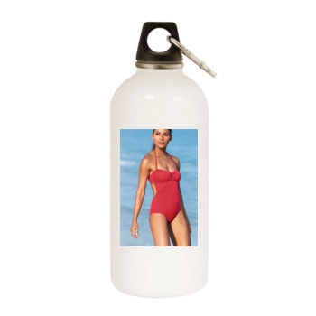 Emanuela de Paula White Water Bottle With Carabiner