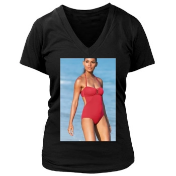 Emanuela de Paula Women's Deep V-Neck TShirt