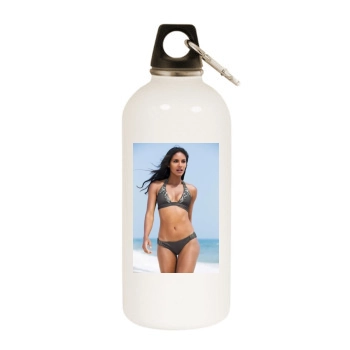 Emanuela de Paula White Water Bottle With Carabiner