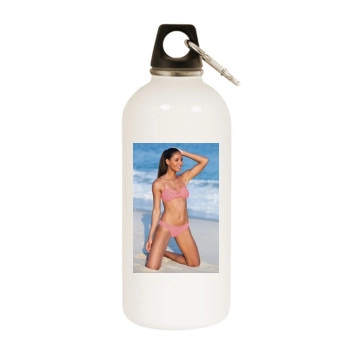 Emanuela de Paula White Water Bottle With Carabiner