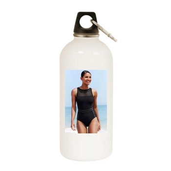 Emanuela de Paula White Water Bottle With Carabiner