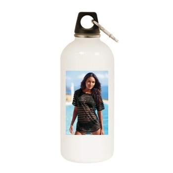 Emanuela de Paula White Water Bottle With Carabiner