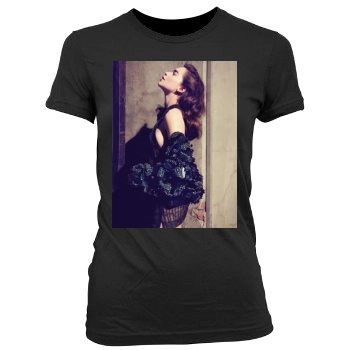 Emilia Clarke Women's Junior Cut Crewneck T-Shirt