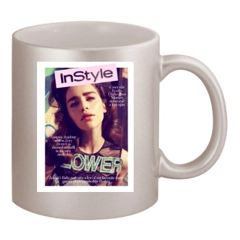 Emilia Clarke 11oz Metallic Silver Mug