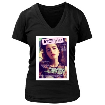 Emilia Clarke Women's Deep V-Neck TShirt