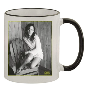 Emilia Clarke 11oz Colored Rim & Handle Mug