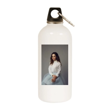 Emilia Clarke White Water Bottle With Carabiner