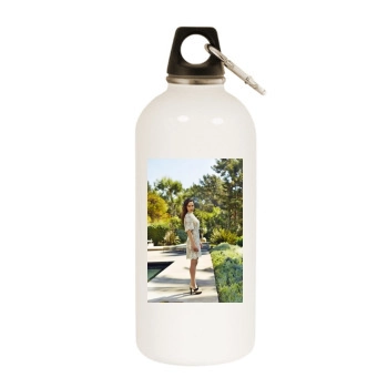 Emilia Clarke White Water Bottle With Carabiner