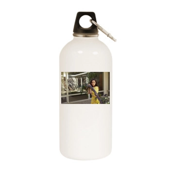 Emilia Clarke White Water Bottle With Carabiner